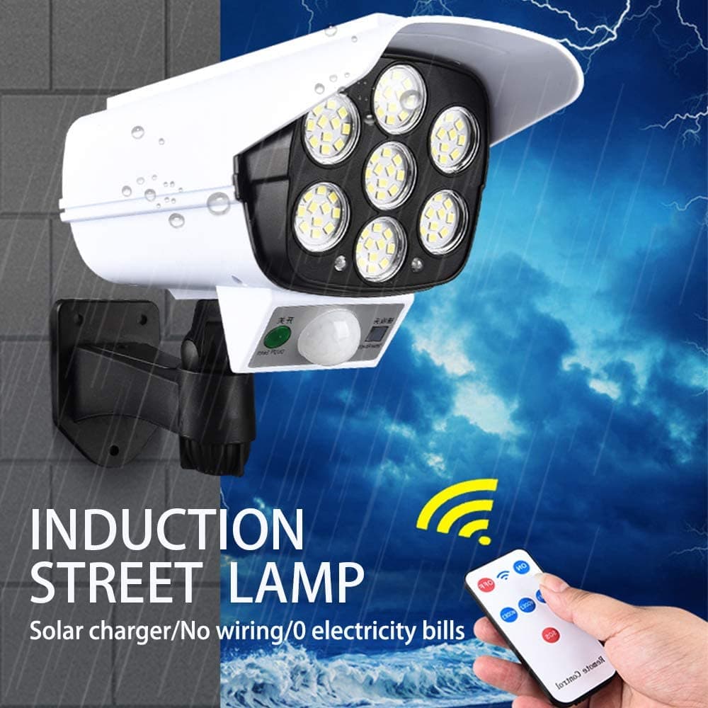 Solar-Powered Dummy Camera Security Light
