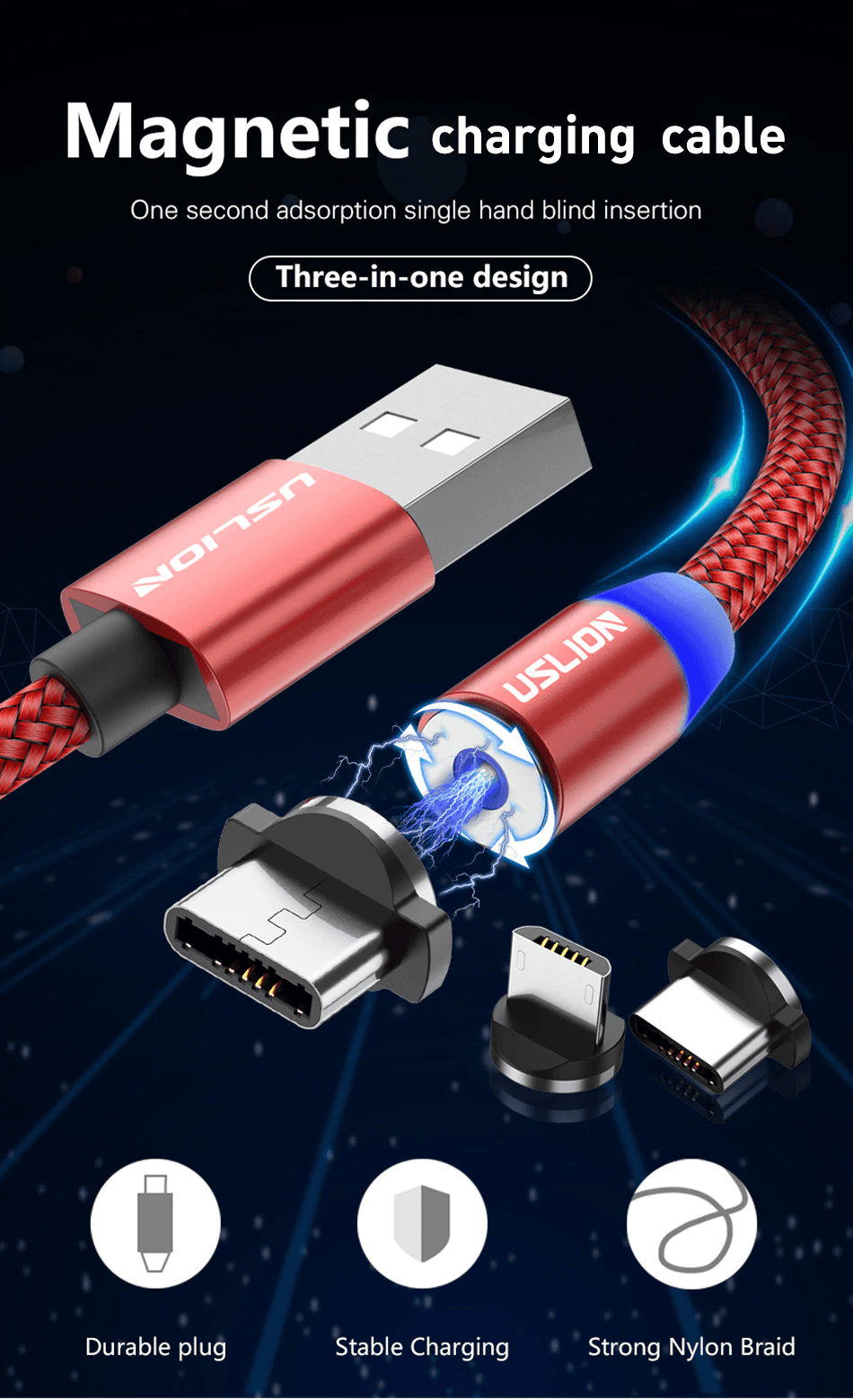 Magnetic 3-in-1 Charging Cable image 6